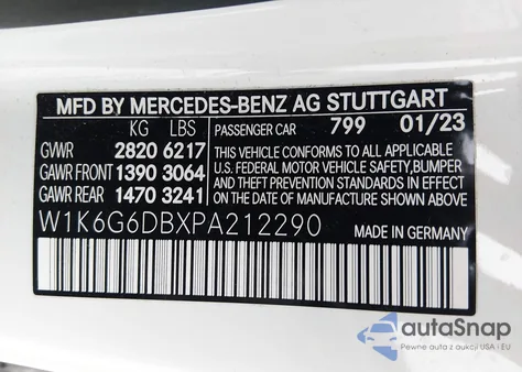 2023 Mercedes-Benz S 500 4Matic из США, поврежденный, VIN W1K6G6DBXPA212290